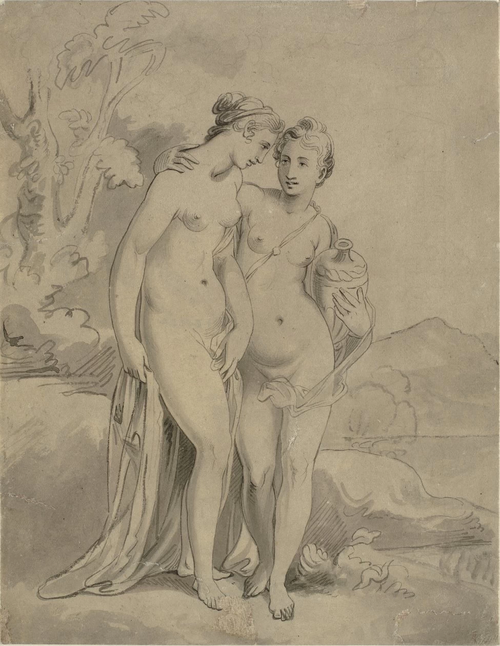 Due ninfe in un paesaggio - Statens Museum for Kunst